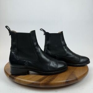 Womens Frye Melissa Black Leather Casual Comfort Ankle Chelsea Boots Size 6 B